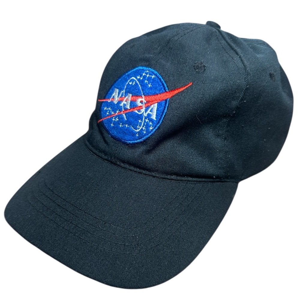 Spirit Men's Black NASA Dad Cap Hat Space Embroidered Adjustable Size OS